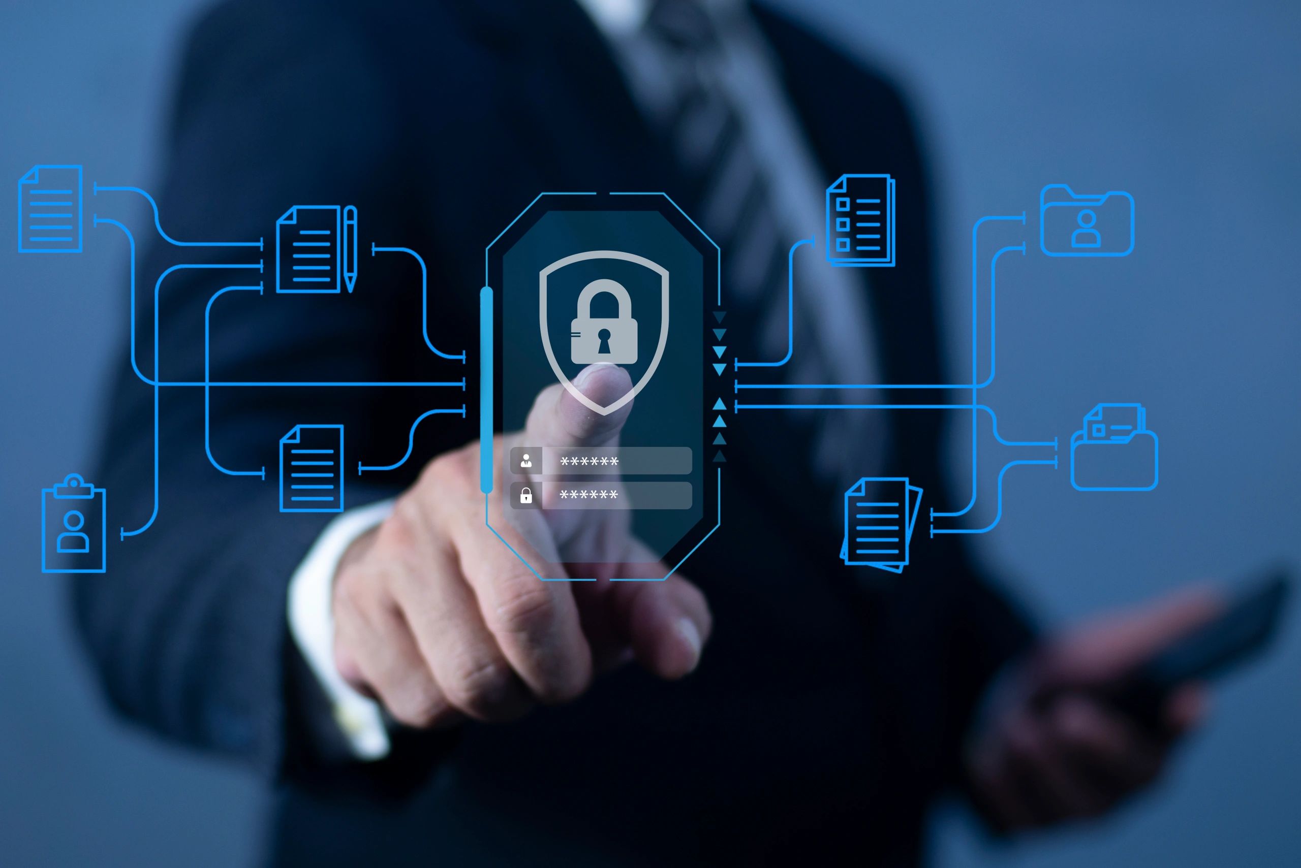 Document management system (DMS). Data encryption. protecting user